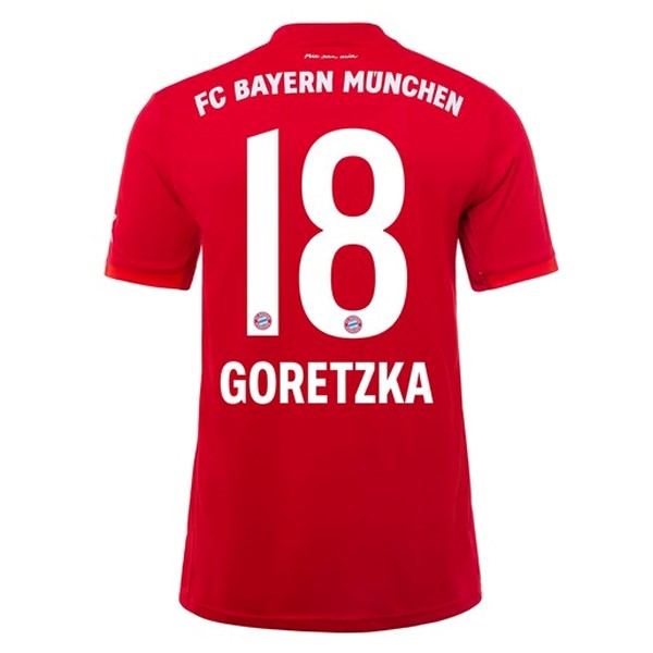 Camiseta Bayern Munich NO.18 Goretzka Primera equipación 2019-2020 Rojo